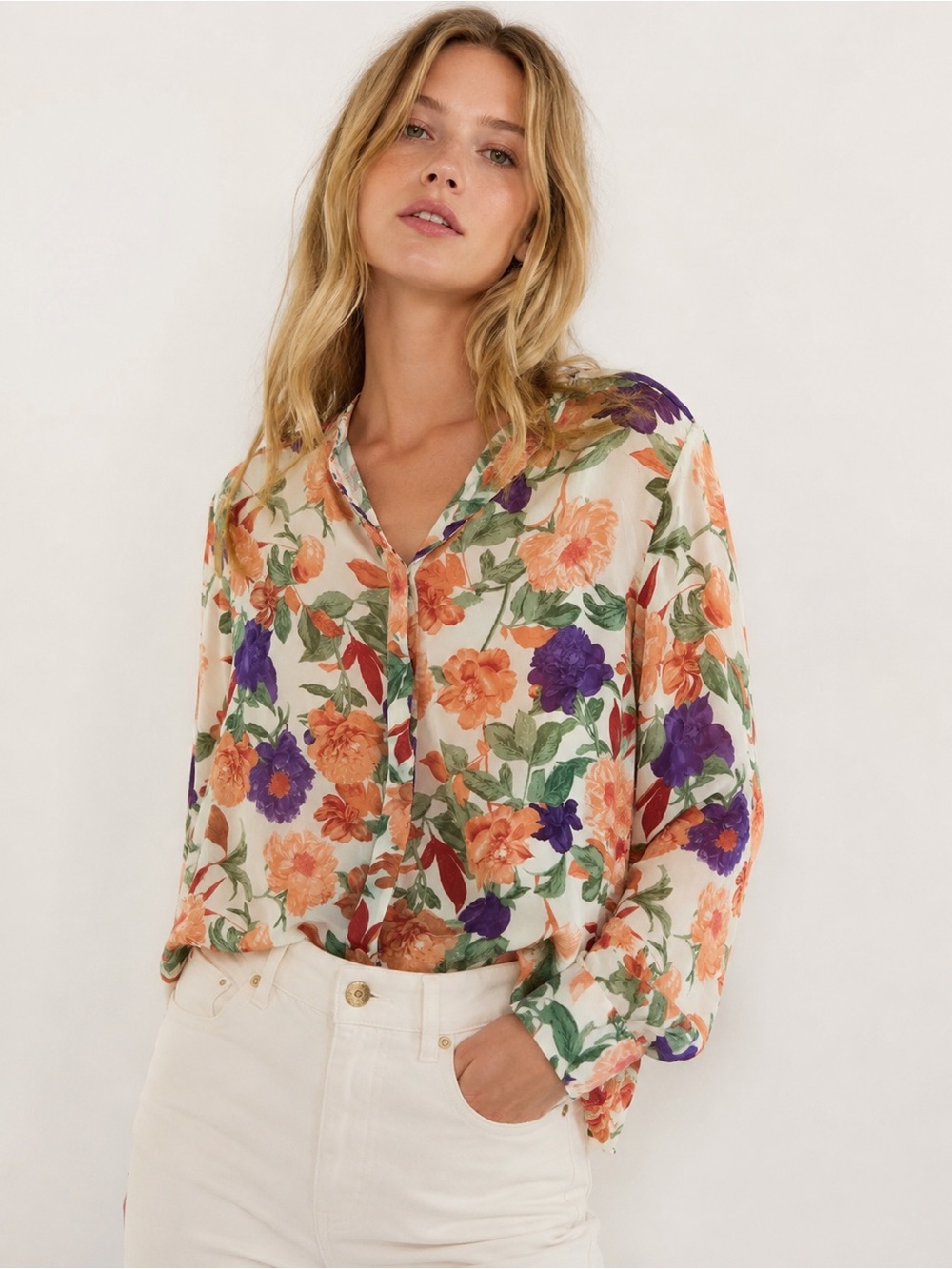 Joie Silk Floral Blouse